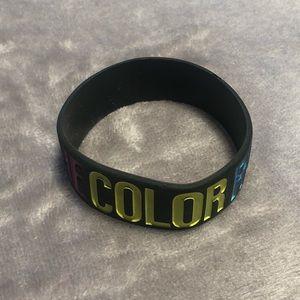 Black “Color Run” Silicone bracelet